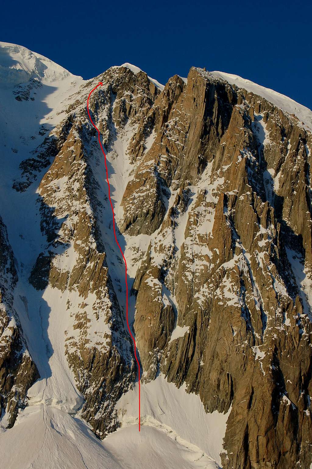 The Direct Finish on Jager Couloir