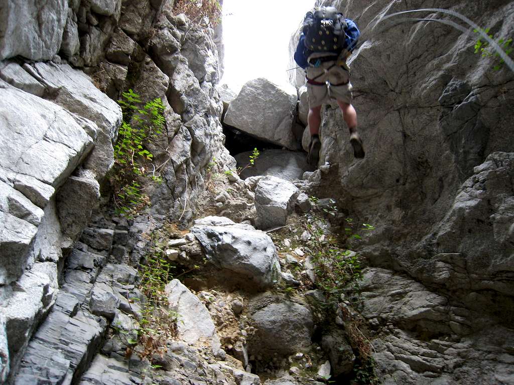 In Mid-Air on a Rappel