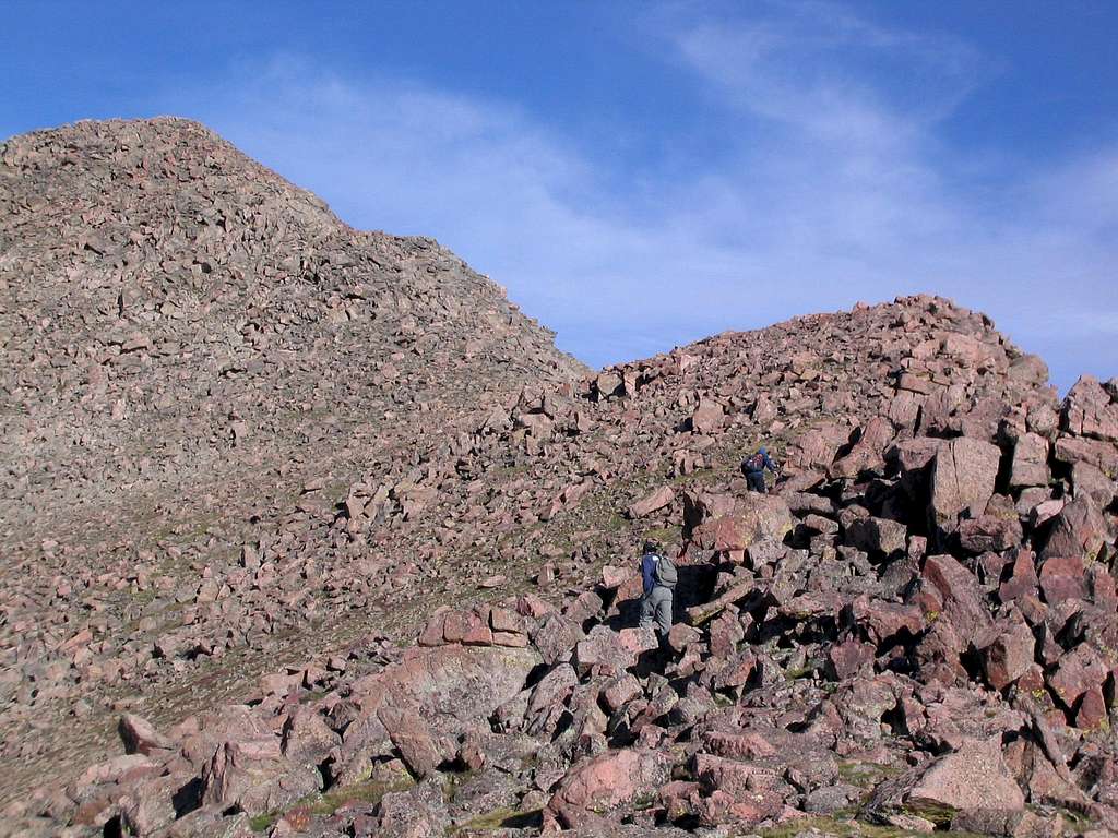 Remainder of Bierstadt's East Ridge route