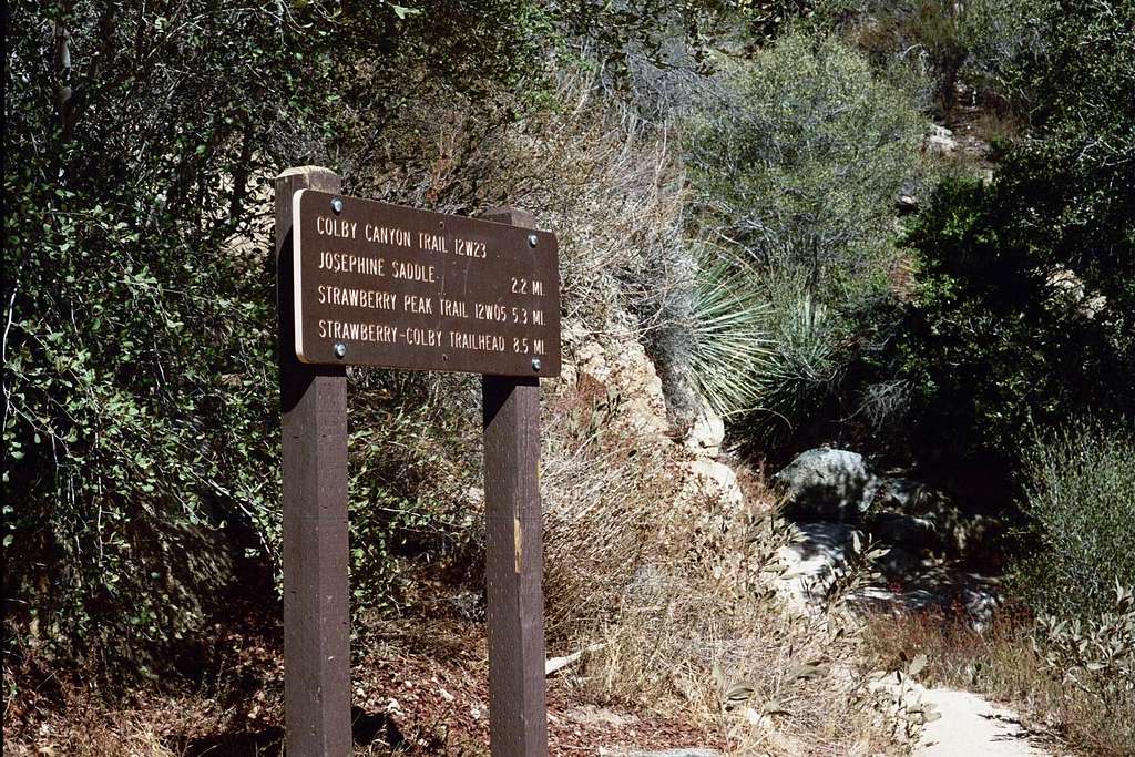 Destinations from Colby Canyon Trailhead