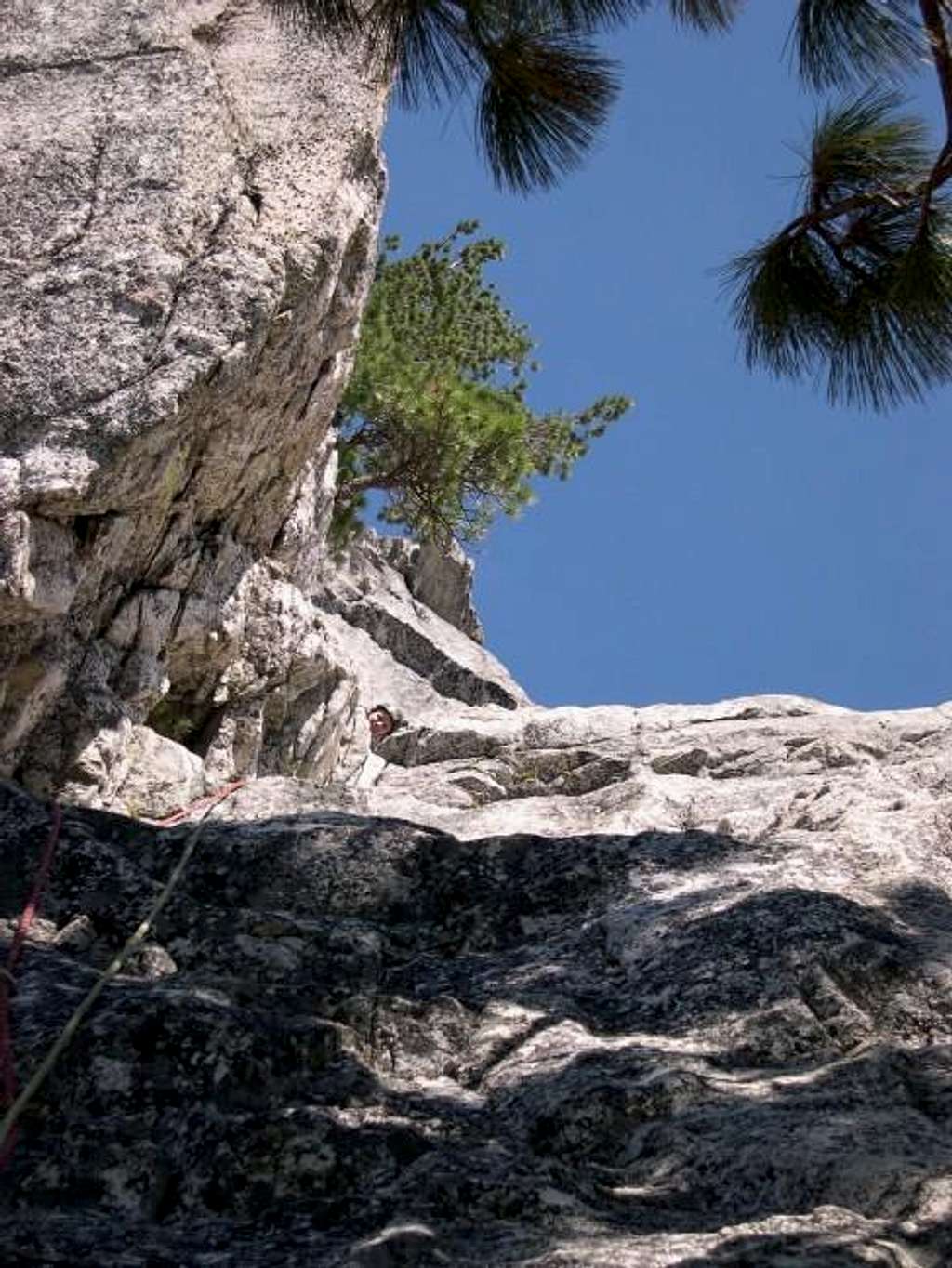 Leading pitch one (5.4) of...