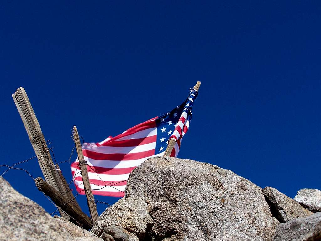 Flag on Mount Wilson