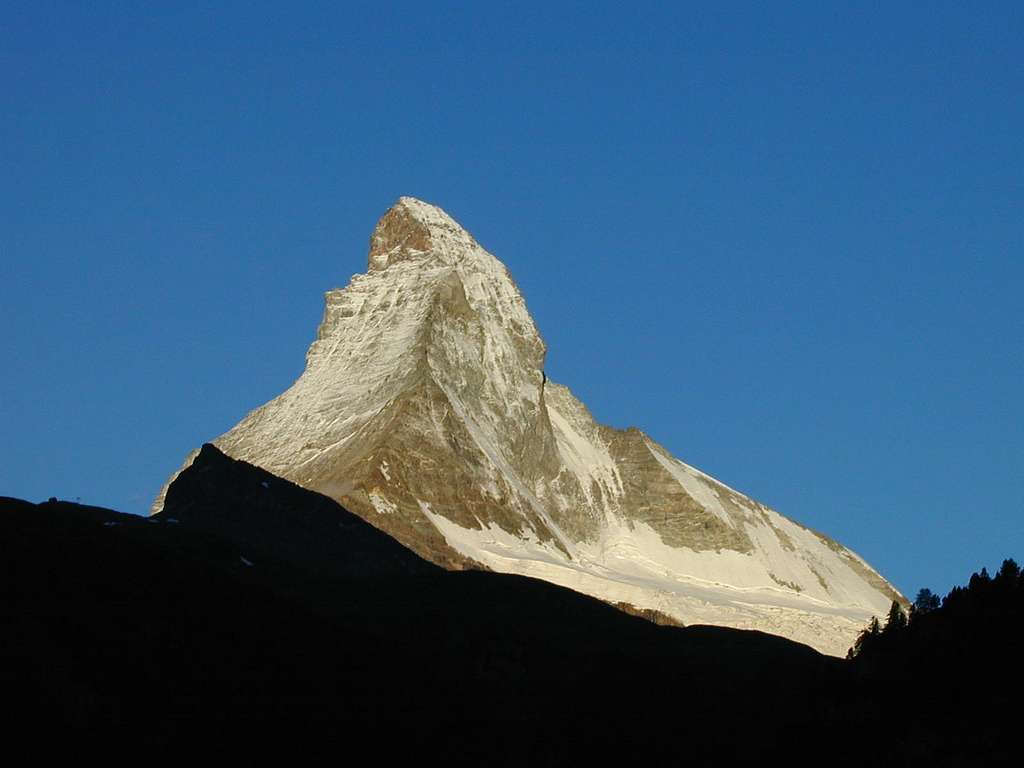 Matterhorn classic view from Zermatt