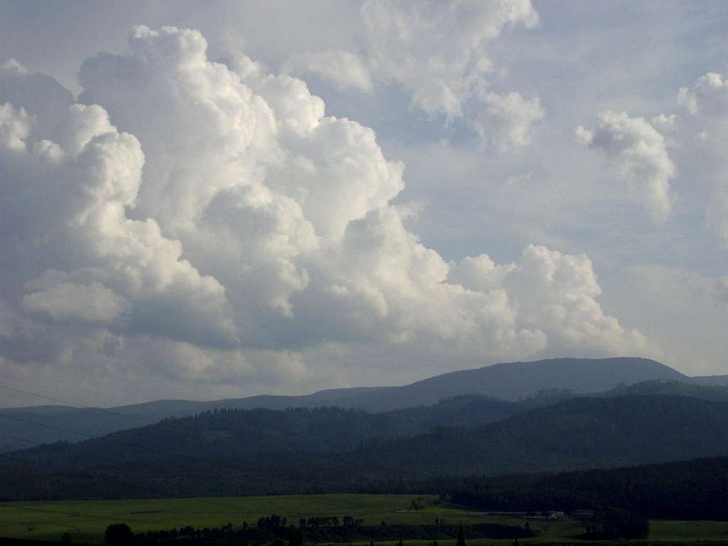 Velka Knola (1266 m) with clouds