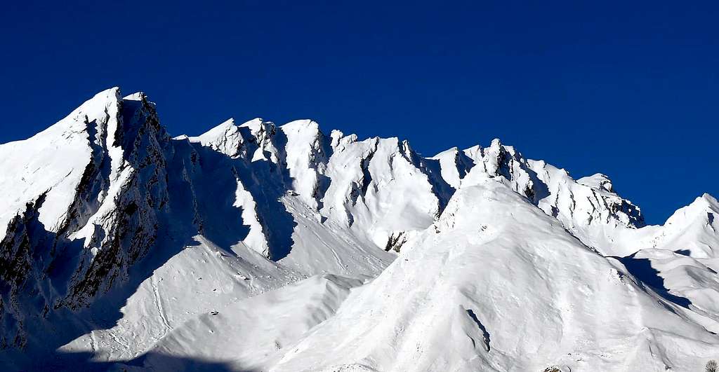 Il Creton du Midi (2744 m) e il Gran Creto (3071 m)