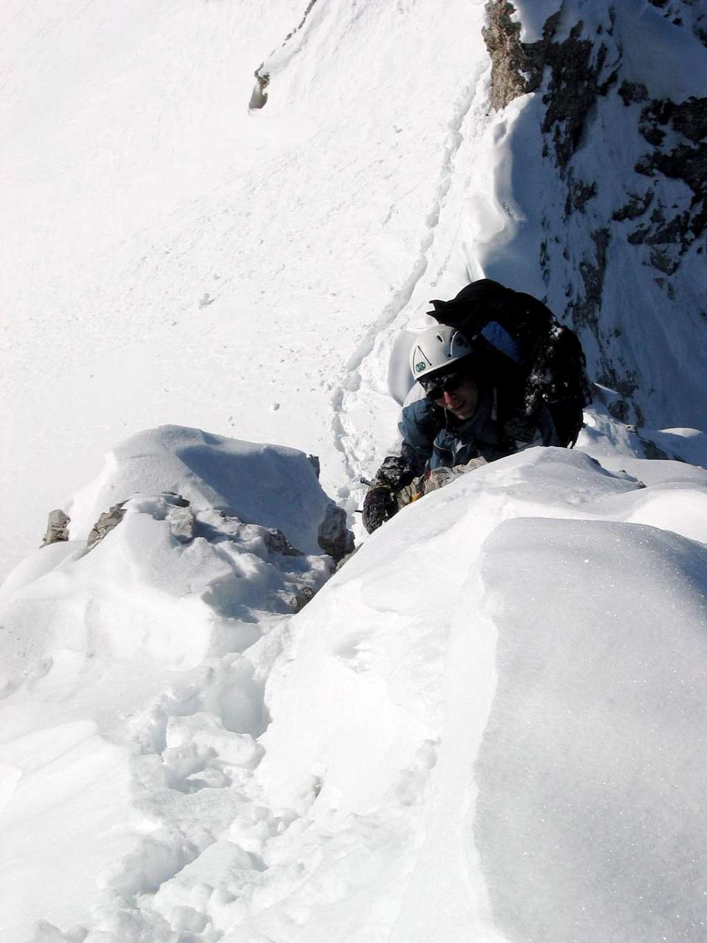 Jubiläumsgrat in Winter: Full body climbing