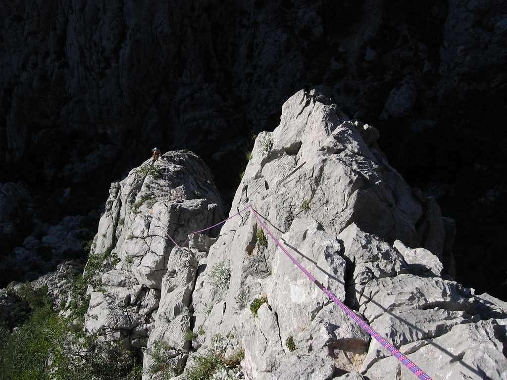 Second pitch of Sjeverno Rebro