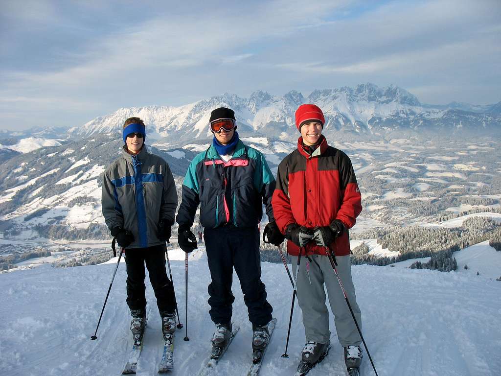 Brothers Skiing