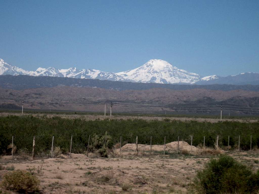 Tupungato from the highway out of Mendoza