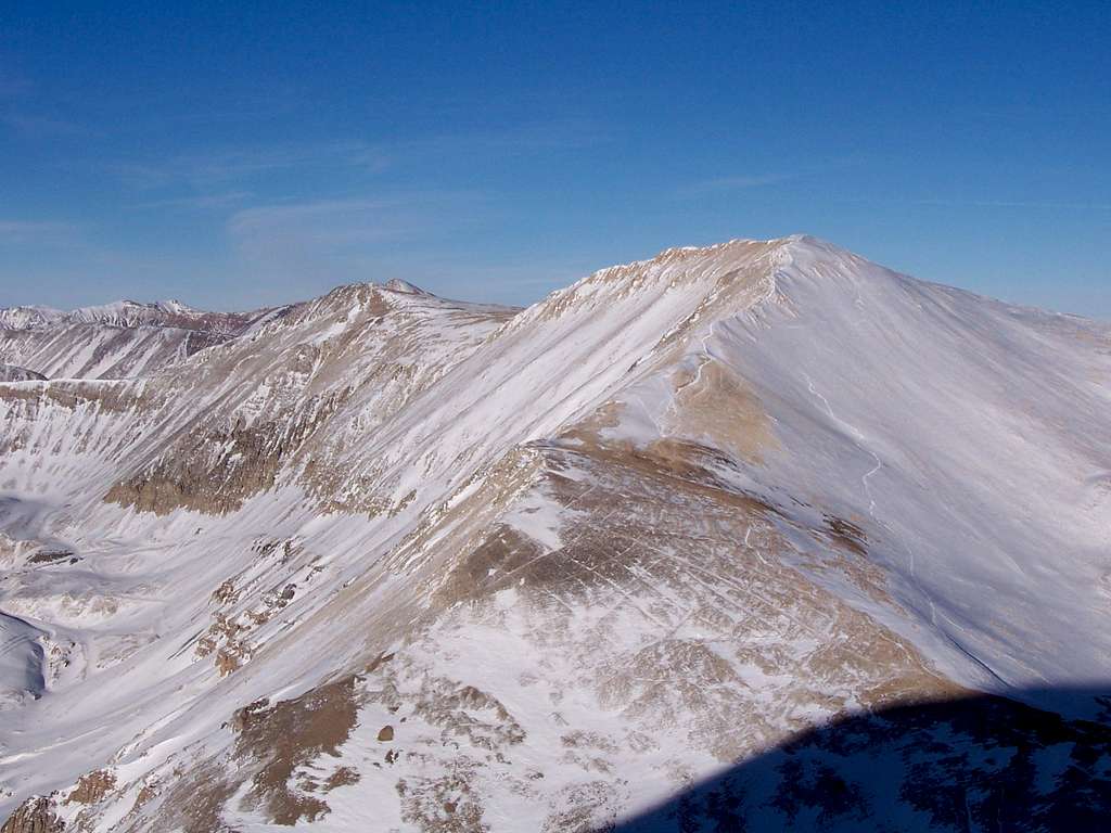 Mount Sherman (right), Gemini (just left of center)