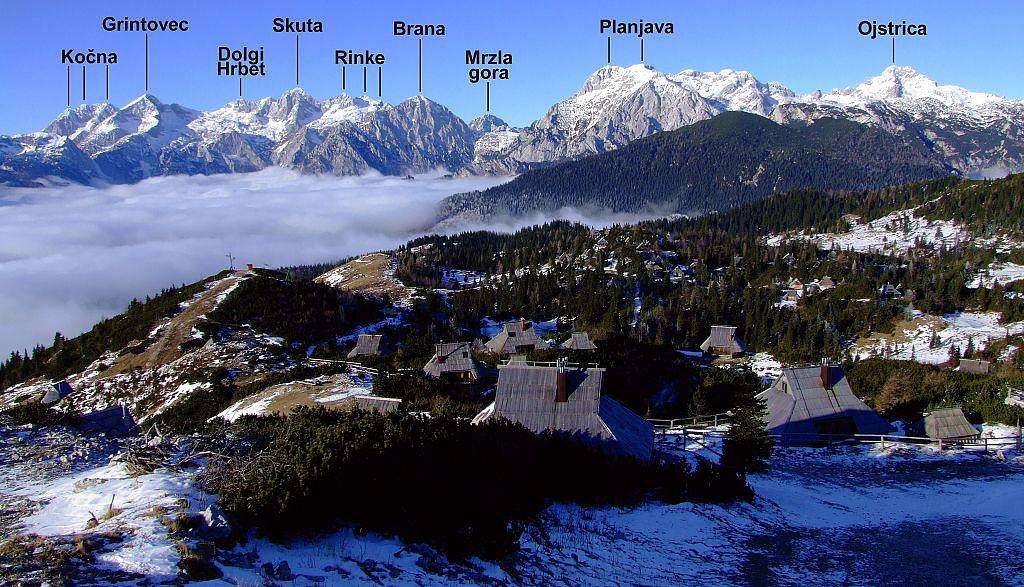 Kamnik Alps from Velika planina