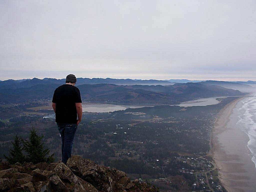 My son on the summit