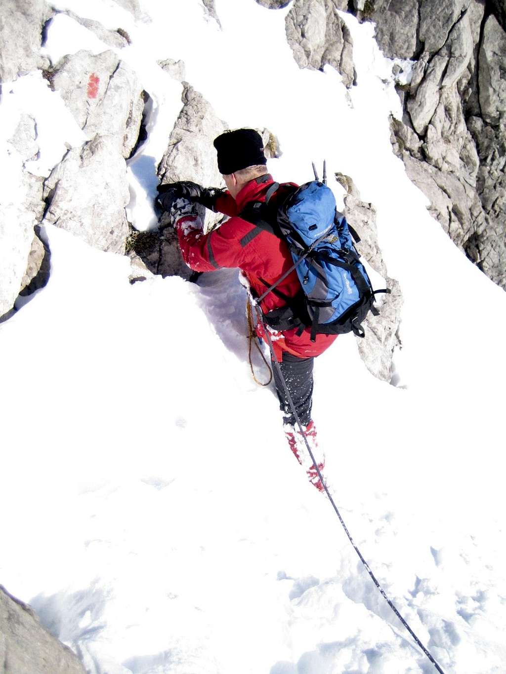Winter ascent via ferrata Hindelang