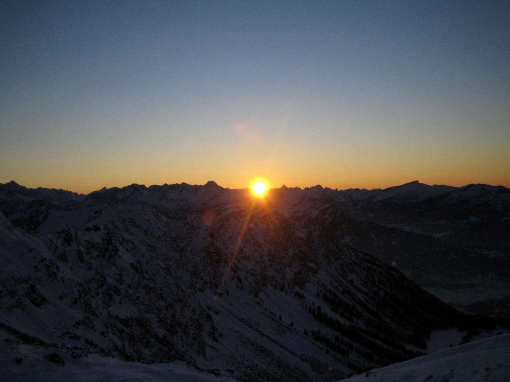 Sunset in the Allgaeuer Alps