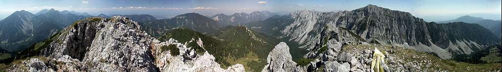 Full 360 deg panorama from Kosutica / Loibler Baba