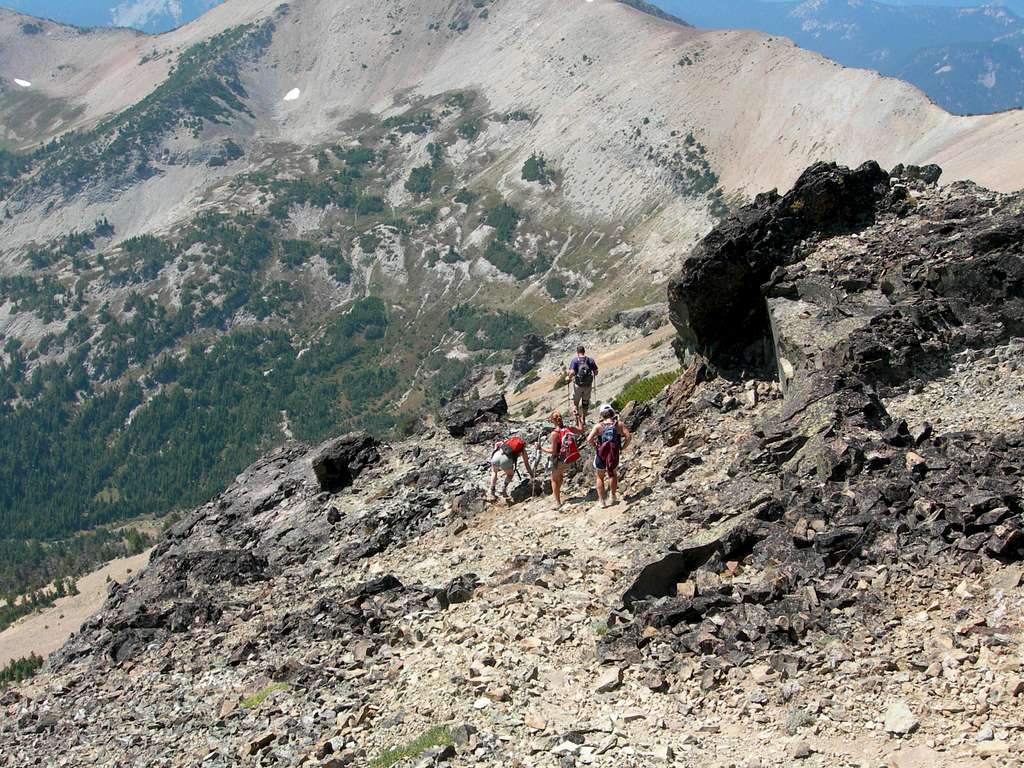 The route down Aix summit Aug. '06