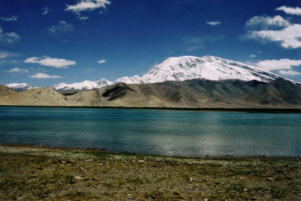 Muztagh Ata above Karakol Lake