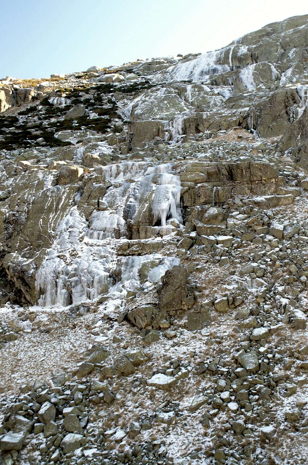 Ice waterfalls on Las Escaleruelas