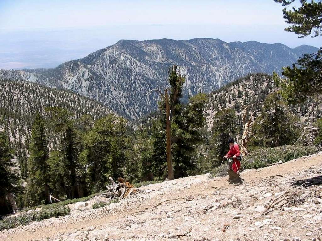 Descending from the summit, June 10, 2006