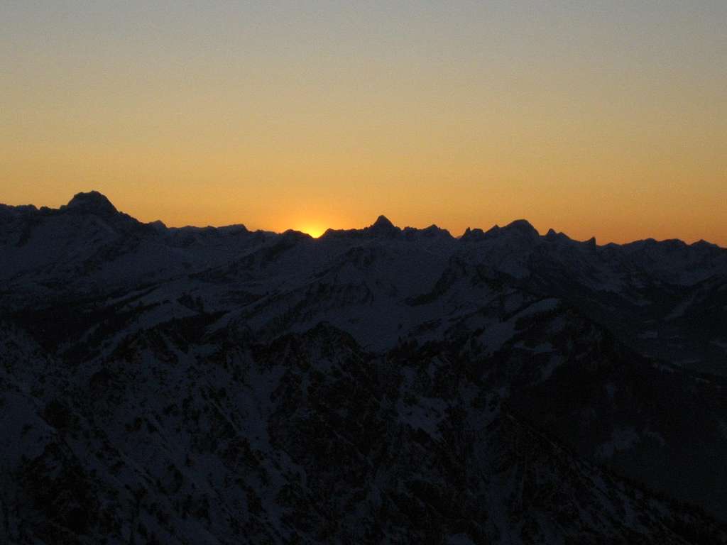 The Alps in the last evening light...