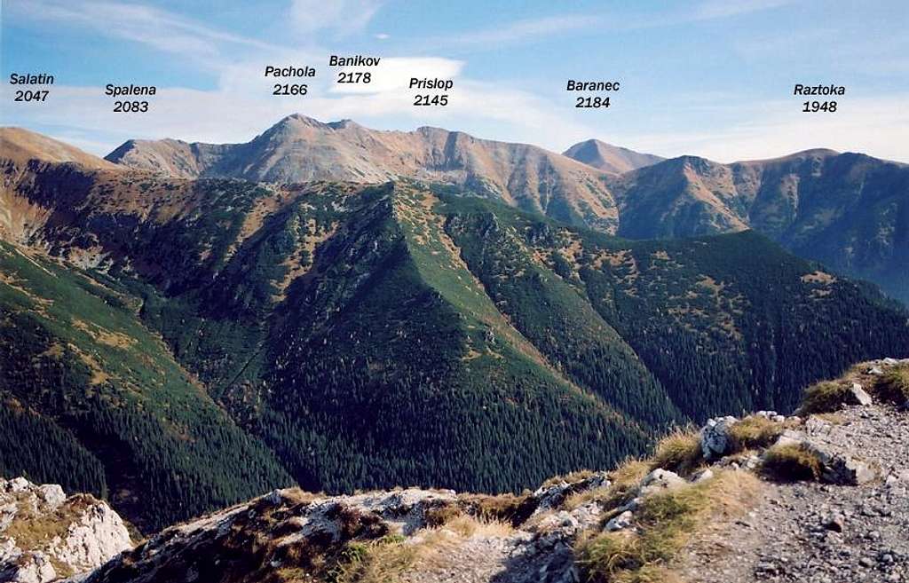 From Sivy Vrch to the east - Western Tatras