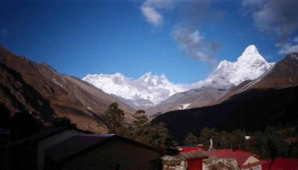 Ama Dablam, with Everest...