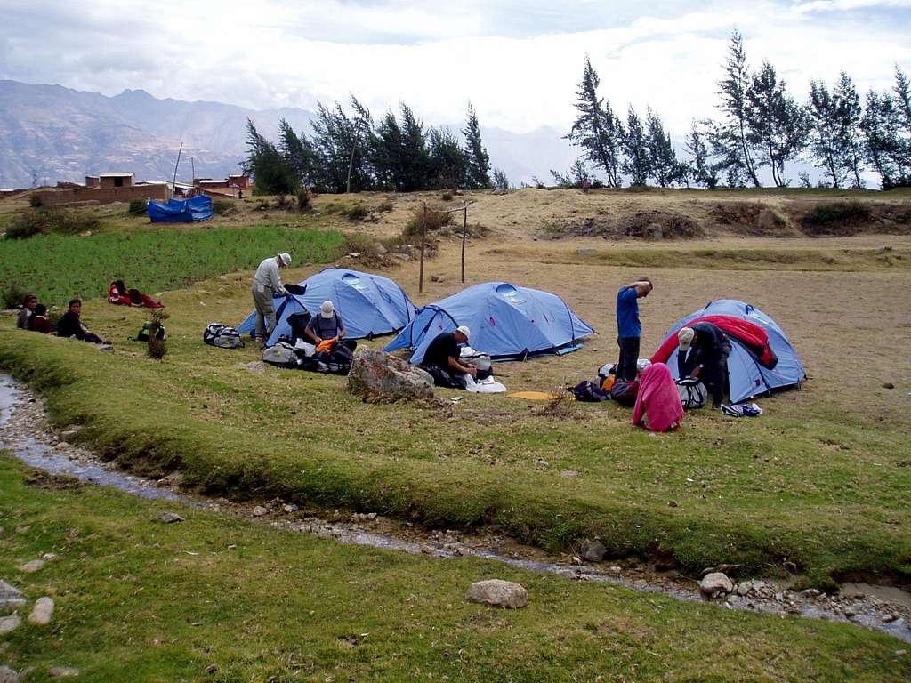 First Camp in Hualcallan