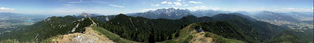 Techantiger Mittagskogel full 360 deg summit panorama