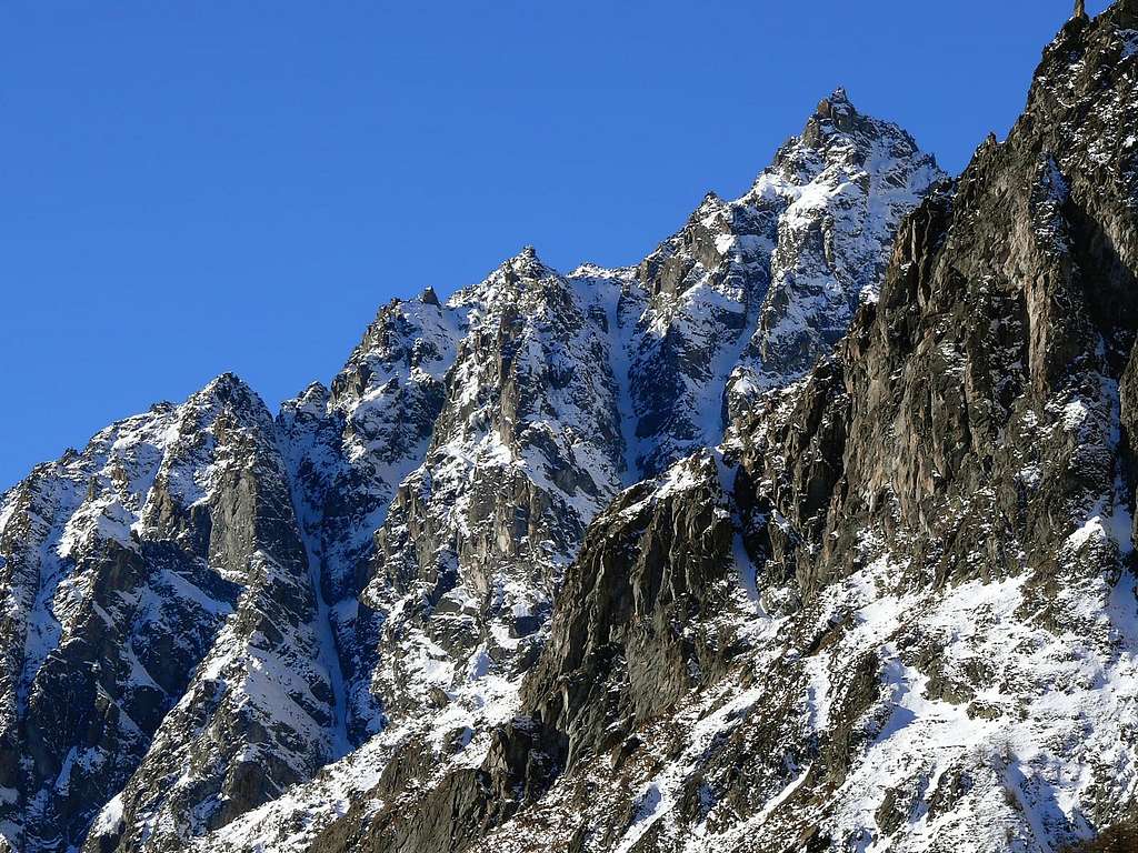 la Punta Gorret (3142 m), versante n-e (14 dicembre 2006)