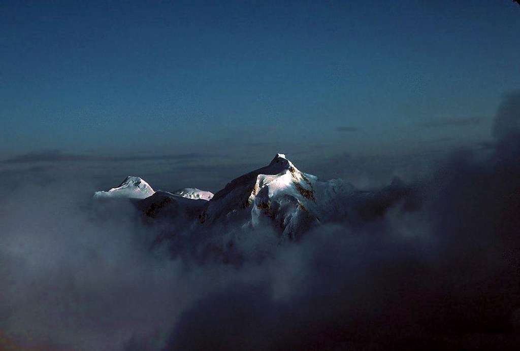 Both summits of Mount Hunter