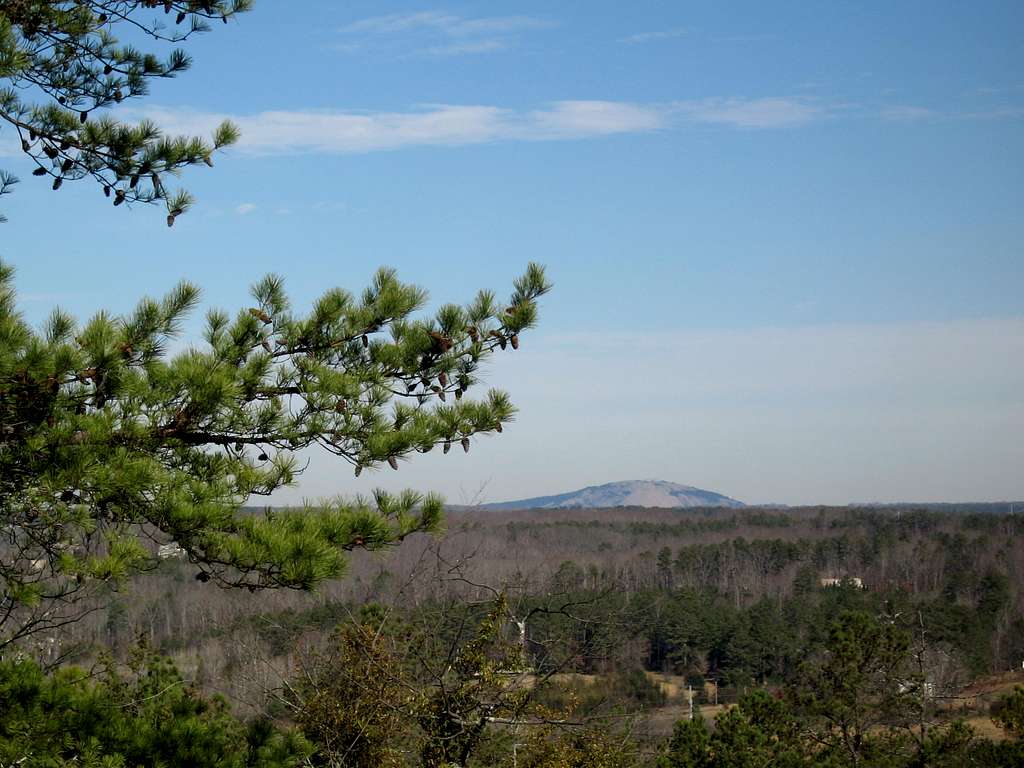 Stone Mountain as seen from the summit of Panola Mountain