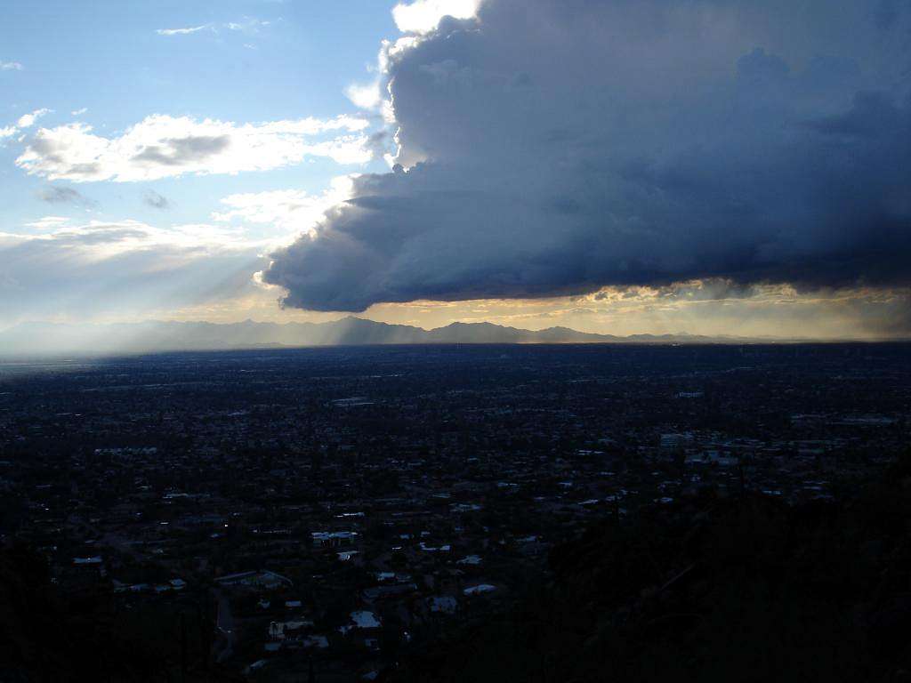 Large Thunderhead moving in over Phoenix