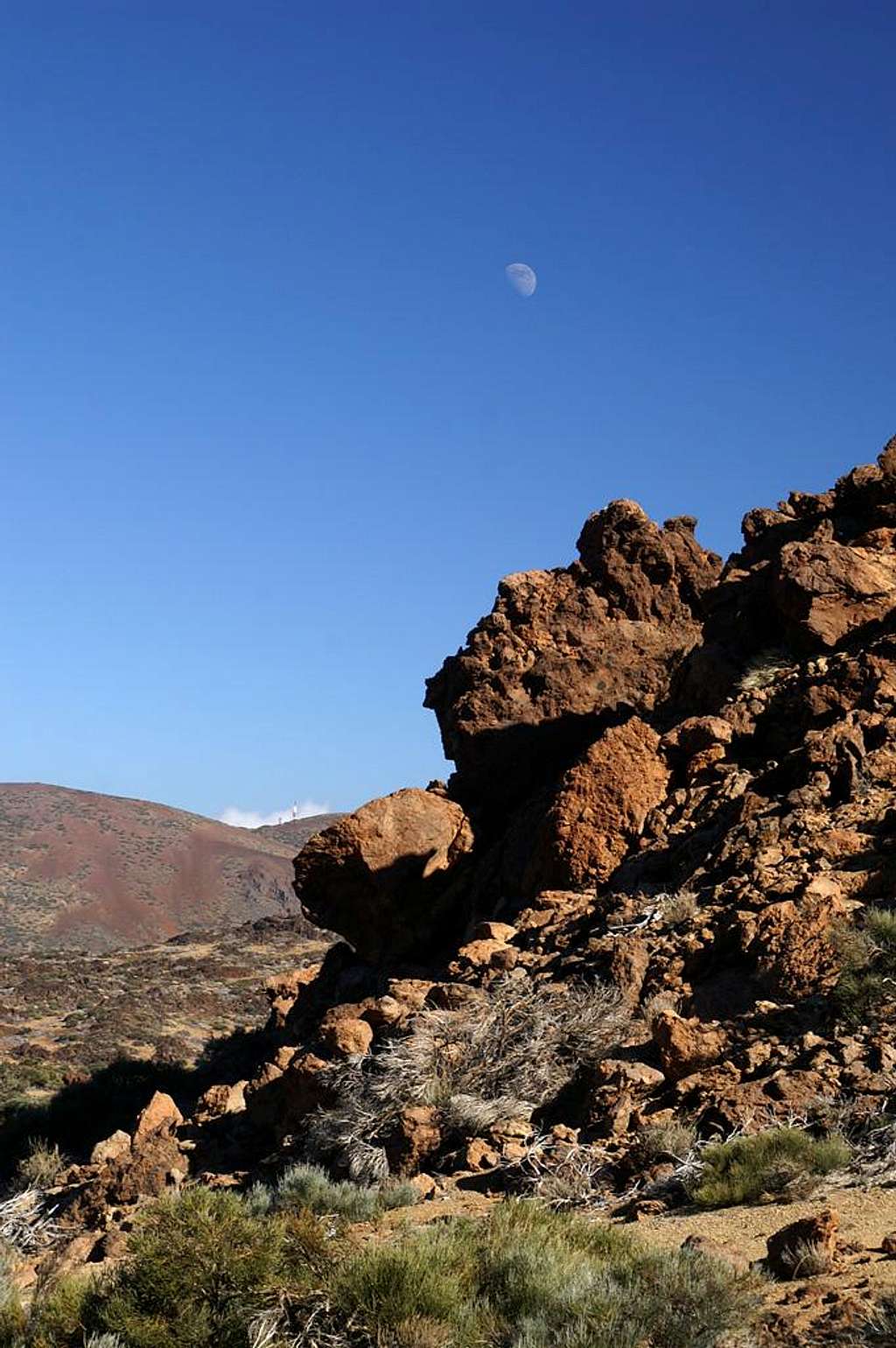 Moonrise above the Cañadas del Teide