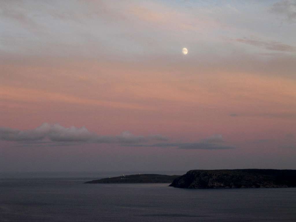 Moonrise over Cape Spear