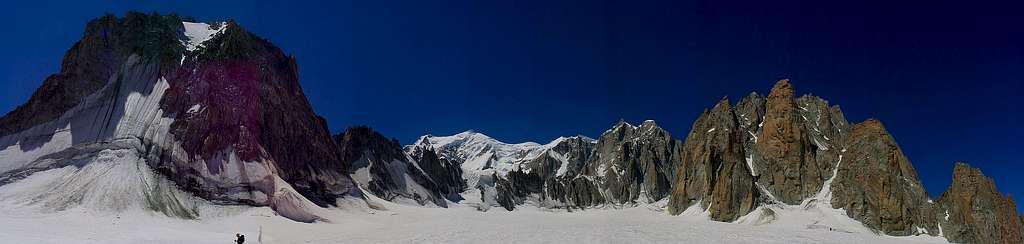 Panoramic View of Mont Blanc (4810m)