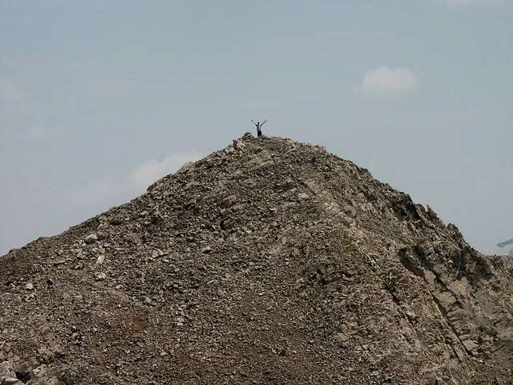 My son on the summit of the...