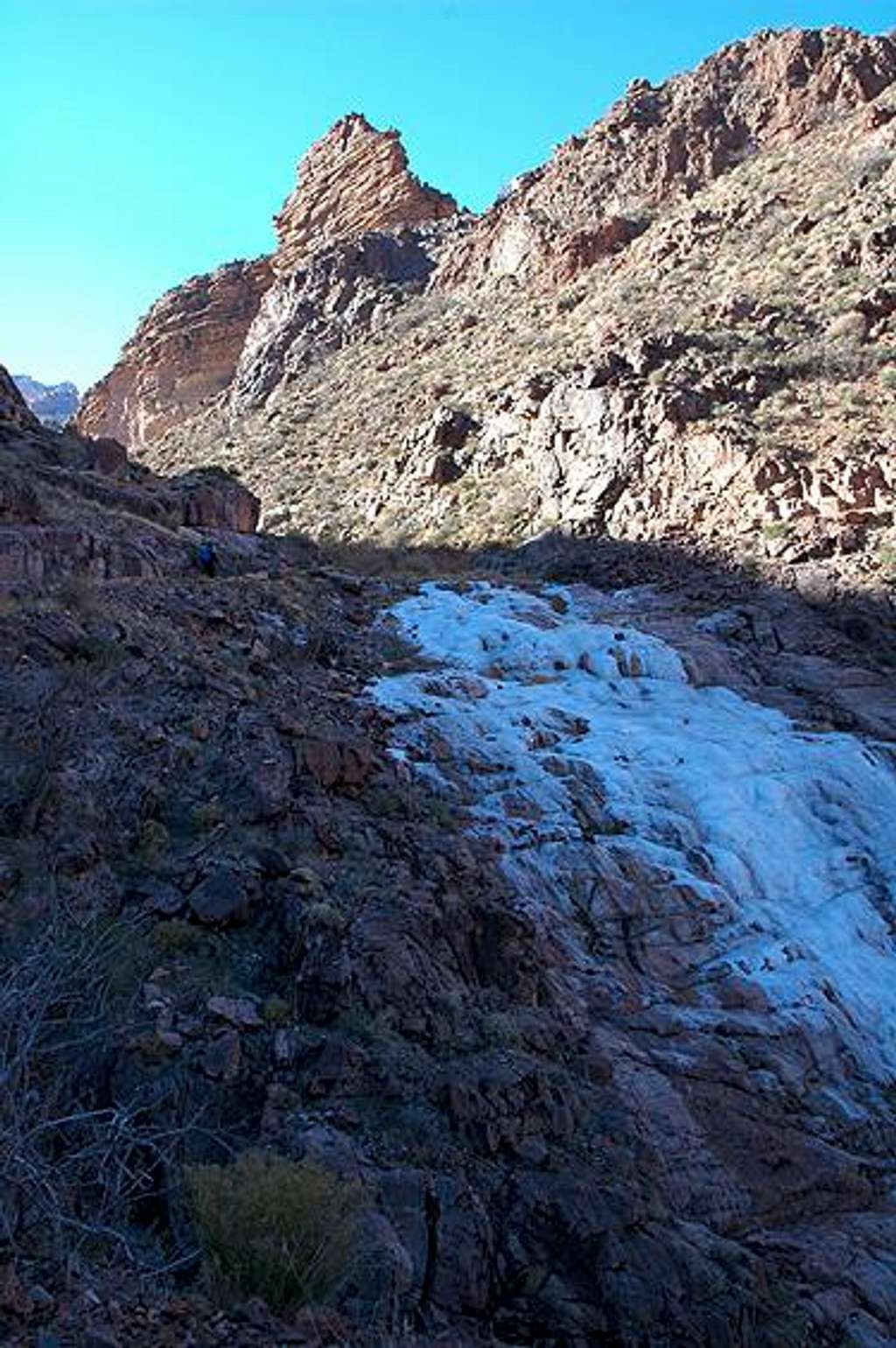 Frozen Waterfall on the Bright Angel Trail