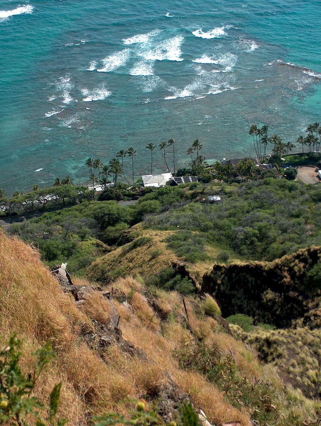 Looking Straight Down from Diamond Head