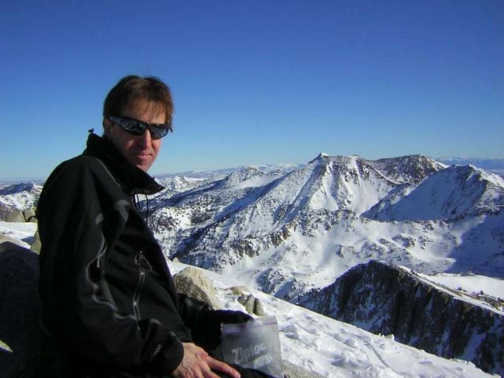 Joseph Bullough on summit of Pfeifferhorn
