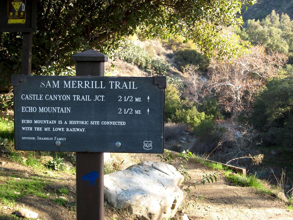 Beginning of Lower Sam Merrill Trail