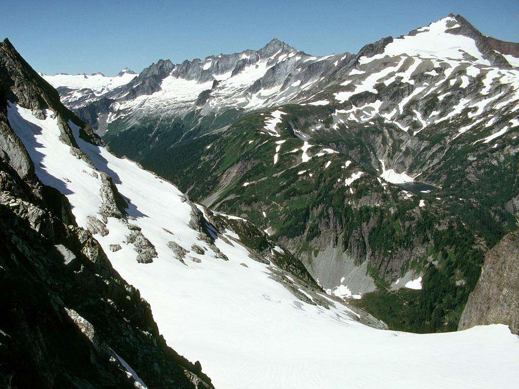 The view northwest from near Cache Col
