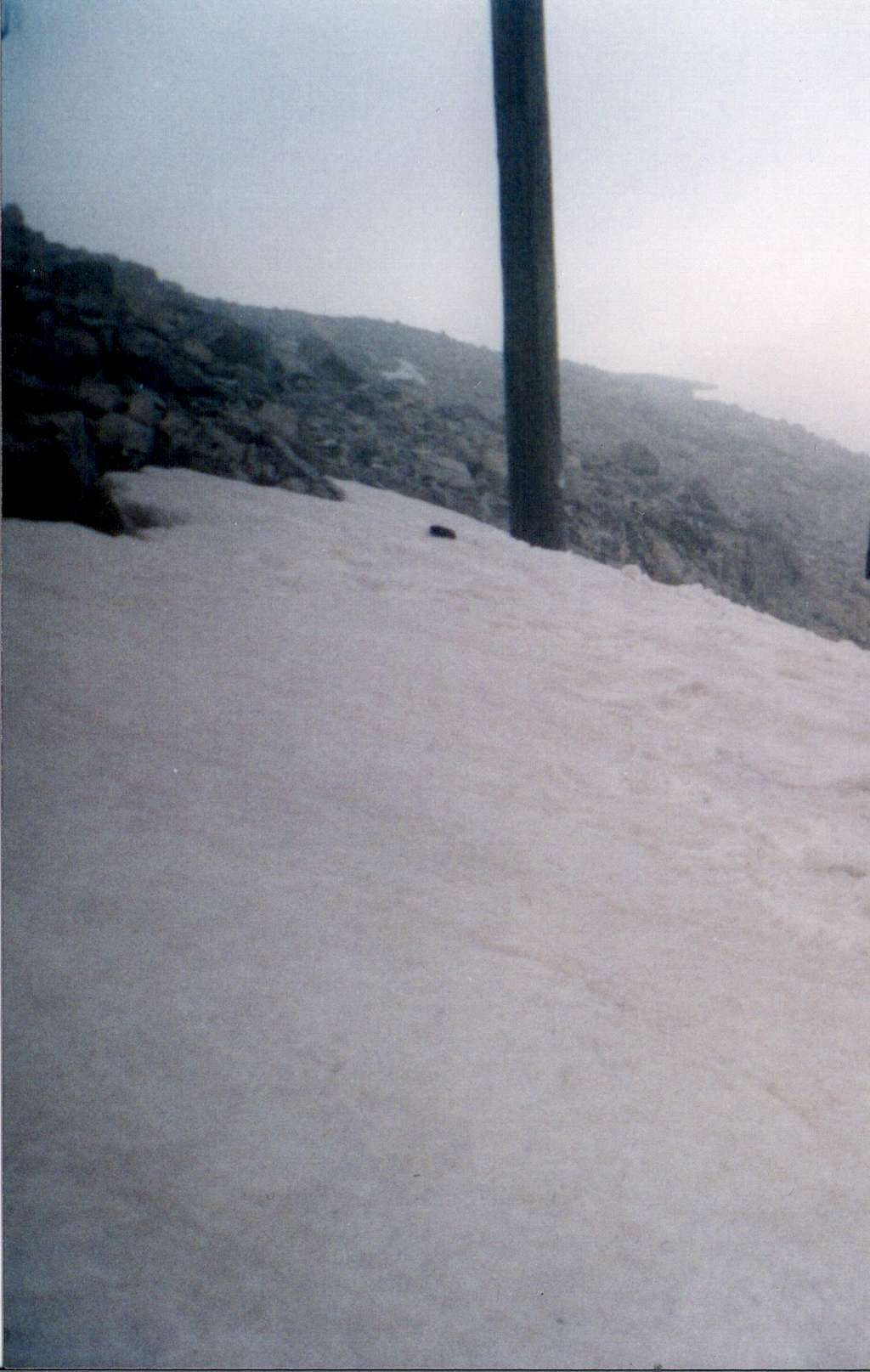 Remains of snow,near the peak(late March 2005)