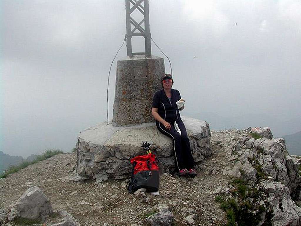on the summit of Monte Alben
