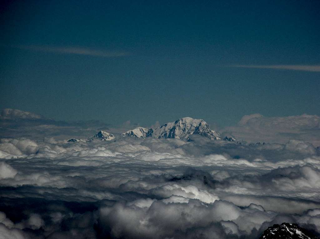 Mont Blanc over the clouds
