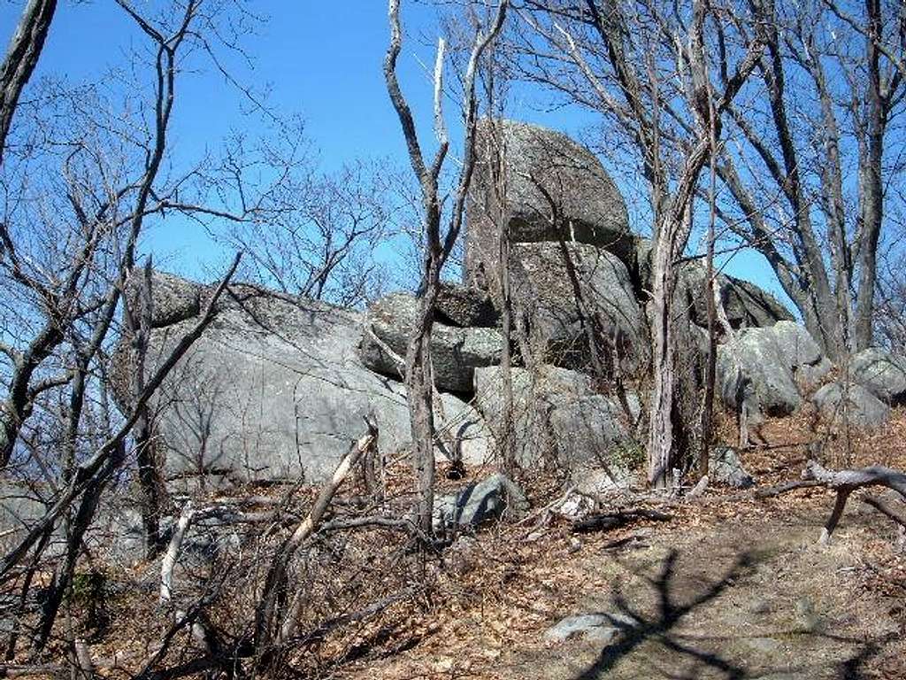 Rock formation near the summit