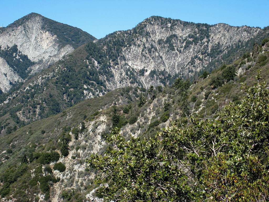 San Gabriel Peak (L), Occidental Peak