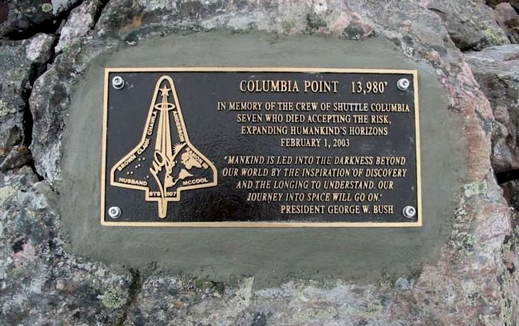 Columbia Point plaque,...