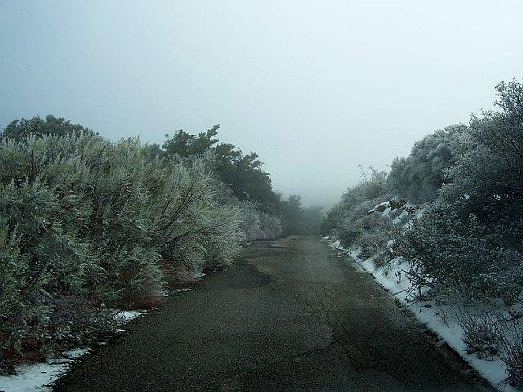 Icy Camino Cielo Road