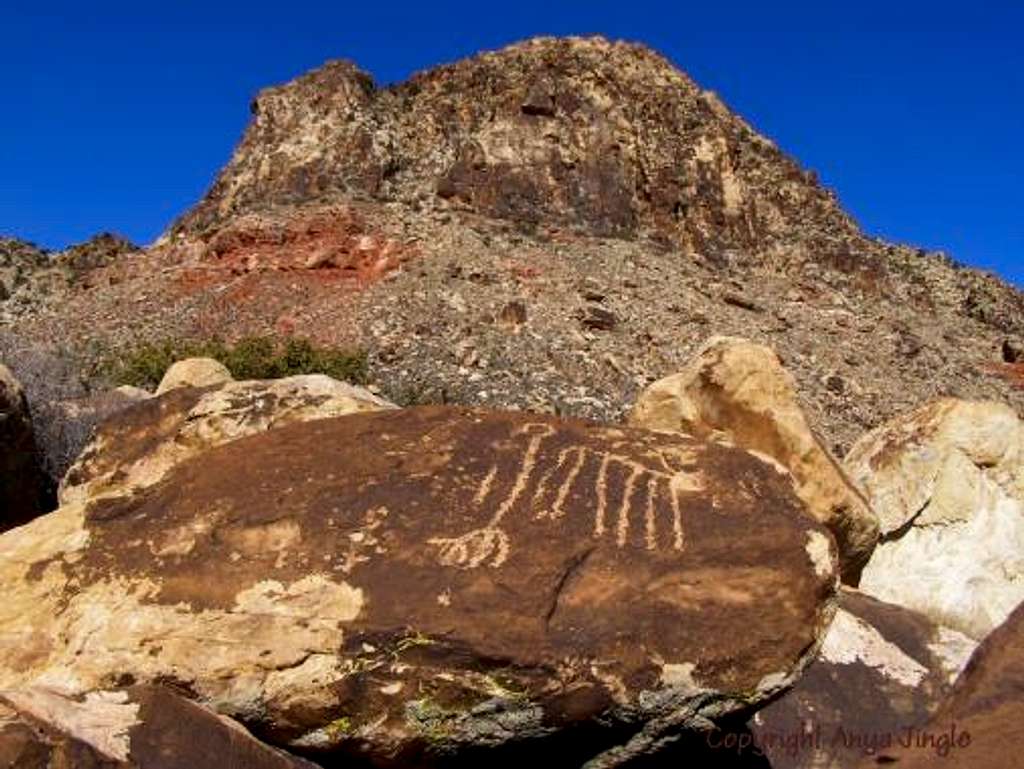 Native American glyphs and Windy Peak
