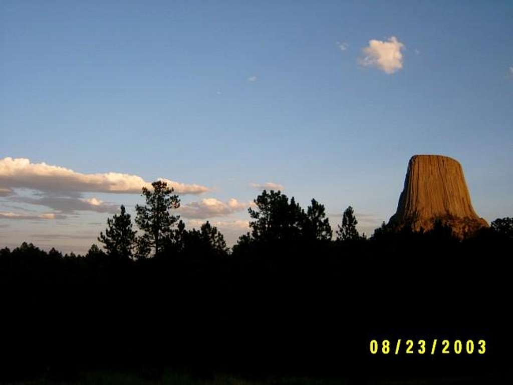 passing clouds in the evening